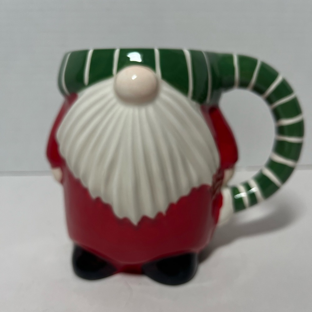 Pier 1 Imports Christmas gnome ceramic mug